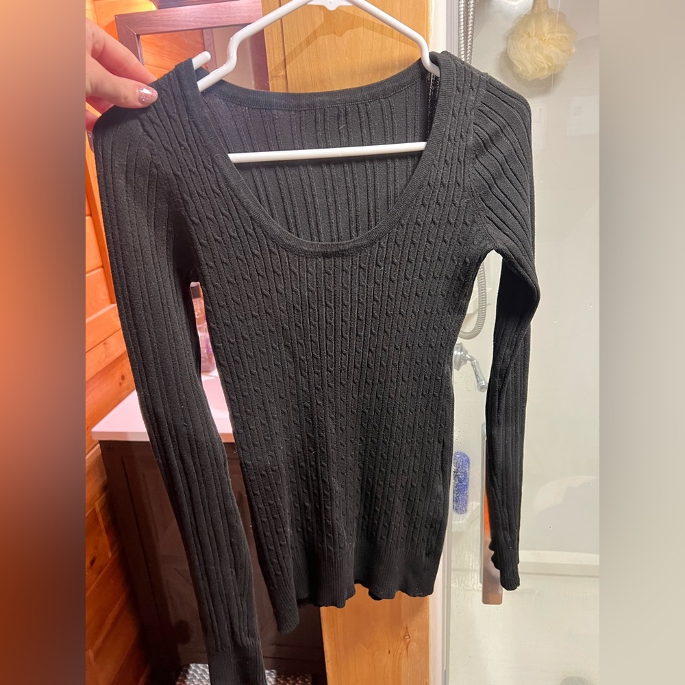 Brand unknown, black sweater, small